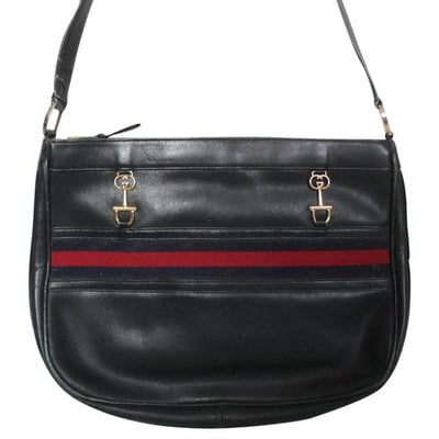 ONE OF A KIND GUCCI STYLE! For sale is a Gucci, 1955 Horse-bit style, navy leather hobo style (1 of 4)