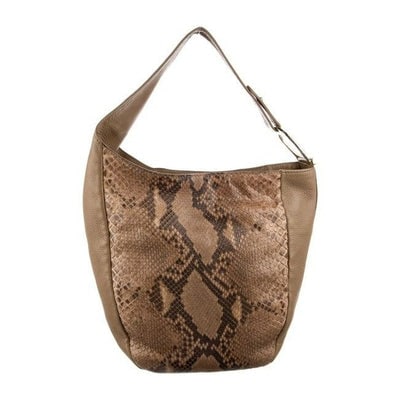 *For sale is a mint condition, Gucci, Greenwich style, asymmetrical, brown textured python leather: *For sale is a mint condition, Gucci, Greenwich style, asymmetrical, brown textured python leather hobo style shoulder bag with a zip top closure, expandable bottom, adjustable strap, and XL equestria