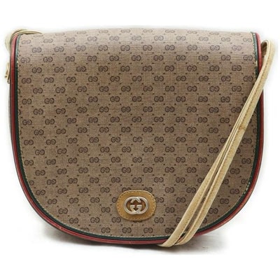 For sale is a Gucci, rare, brown micro Guccissima print coated canvas/leather saddle bag with red: For sale is a Gucci, rare, brown micro Guccissima print coated canvas/leather saddle bag with red and green inlaid leather stripes, an envelope top, and a double strand strap! This gorgeous and unique