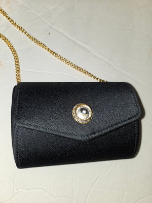 For sale is an extremely rare, vintage, Givenchy Boutique black silk minaudiere with a long gold: For sale is an extremely rare, vintage, Givenchy Boutique black silk minaudiere with a long gold chain strap & XL rhinestone accent! It is beautiful, timeless piece from the Givenchy Boutique in P