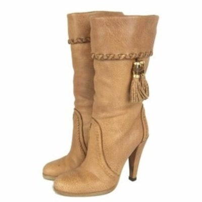 For sale is an AMAZING pair of Gucci, size EU 36, buttery soft latte cafe colored leather boots with: For sale is an AMAZING pair of Gucci, size EU 36, buttery soft latte cafe colored leather boots with bamboo, whip-stitching, braided leather, tassels, and gold beaded accents, rounded toes, pull on/pa