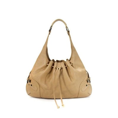 Burberry Pursesdesigner Purses Beige Leather With Nova Check Lining Hobo Bag (1 of 4)