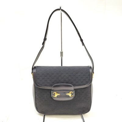 Gucci 1955 horse-bit black micro Guccissima leather shoulder bag/cross body: For sale is an original, Gucci, 1955 horse-bit style, blue micro Guccissima print canvas and navy blue leather, shoulder/cross body with wrap top, horse-bit accent clasp, and gold hardware! It's a cla