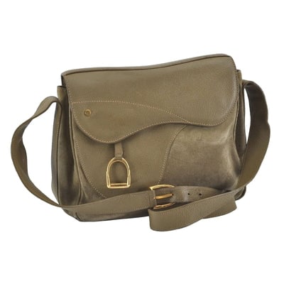 Gucci Stirrup olive green suede & leather saddle bag style cross body!: For sale is a Gucci, Stirrup style olive green suede and leather saddle bag cross body or shoulder bag with a gold stirrup accent! This is the perfect, olive green, everyday purse that will never go o