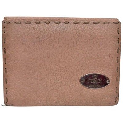 Fendi Pink Selleria Leather W Bi Fold Coin Purse Wallet: *If you decide to purchase a wallet and a purse, I will give you a discount off of the set!For sale is a Fendi, pink selleria leather, bi-fold style wallet with lots of small and large compartments, a