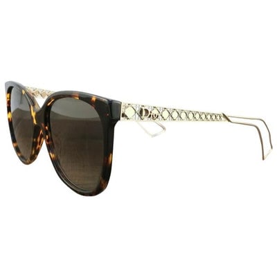 Dior Diorama Havana Silver & Gold Sunglasses: For sale is a pair of NEW, Christian Dior, Diorama 3 TGY HA style Havana silver and gold sunglasses with cat's eye shaped lenses, plastic, tortoise shell or Havana frames, smoky grey lenses, the origi