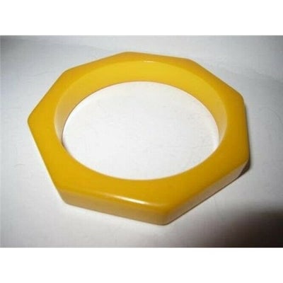 Art Deco era RARE Octagonal Yellow Bakelite Bangle (1 of 4)