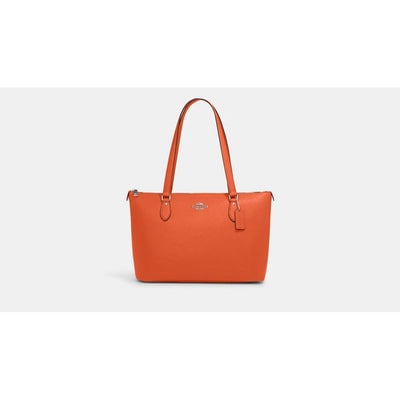 Coach NWT Orange Cross-grain Leather Gallery Tote Bag (1 of 4)