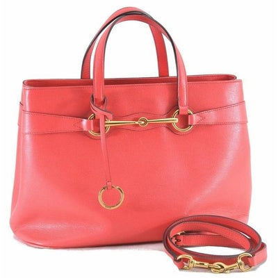Gucci Salmon Leather Two-Way 1955 Horsebit Top Handle Bag (1 of 4)