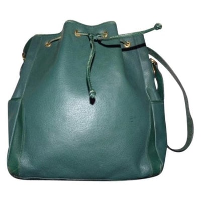 RARE, Gucci, emerald green leather, XL, horse-bit bucket style shoulder bag with horseshoe accents: * ALL REASONABLE OFFERS ARE WELCOME! * For sale is a RARE, Gucci, buttery soft, emerald green leather, XL, cross body/shoulder bag with a drawstring top closure, bold gold hardware, horseshoe shaped, 