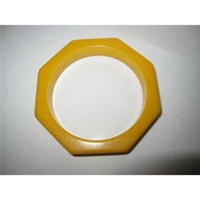 Art Deco era RARE Octagonal Yellow Bakelite Bangle - 2