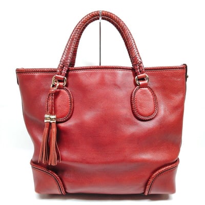Gucci, Marrakech burgundy/ox blood leather, XL tote with gold GG accents, tassels and beautiful (1 of 4)