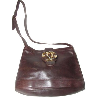 Gucci Vintage Pursesdesigner Purses Buttery Brown Leather Satchel: For sale is a vintage, RARE, Gucci, delicious, buttery brown leather, satchel style cross body or shoulder bag with large, 'blondie'- like gold 'GG' XL, emblem snap! l It is a rare style and that is e