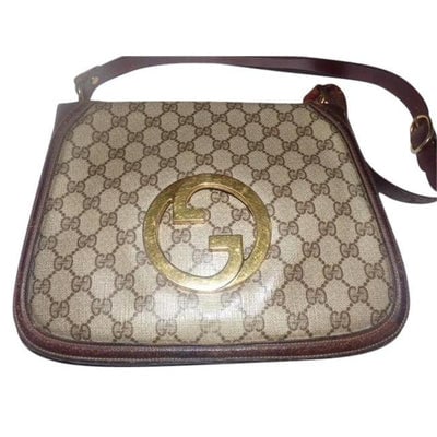 Gucci Brown Guccissima Print Leather Original Blondie Saddle Bag: RECENTLY RE-RELEASED ONE OF A KIND, VINTAGE, ICONIC GUCCI! * For sale is a Gucci Blondie style, brown Guccissima print coated canvas and leather, saddle bag style shoulder purse with a large, gold 'GG