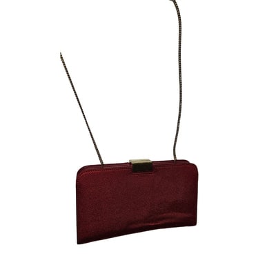 Gucci Tom Ford era red silk & silver two-way evening bag (1 of 4)