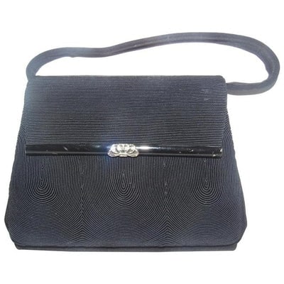 Gucci Evening W Early Enamel And Rhinestone Clasp Black Silk Corde Shoulder Bag: *** THIS ONE OF A KIND PURSE HAS BEEN AUTHENTICATED BY CAROLDIVA.COM. *** * For sale is a vintage, very early, Gucci, black corde and silk, snap top, top handle or clutch style purse with a unique, bl