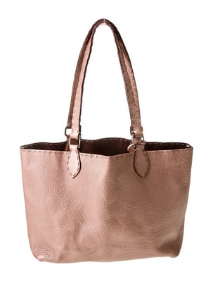 Fendi metallic pink selleria tote bag (1 of 4)