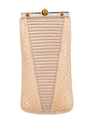 Judith Leiber Snakeskin Case with Tige's Eye Cabochons (1 of 3)