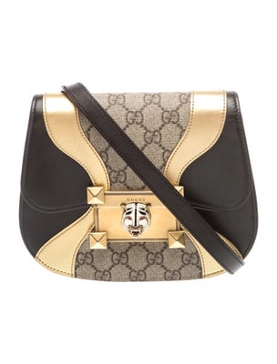 Gucci brown Guccissima print and black & gold leather medium Osiride crossbody (1 of 4)