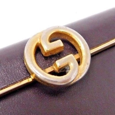 Gucci Chocolate Brown Leather Interlocking G Clutch - 3