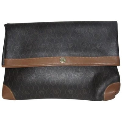 Vintage, Christian Dior, RARE, 'honeycomb' print coated canvas in shades of taupe grey, oversized, (1 of 4)