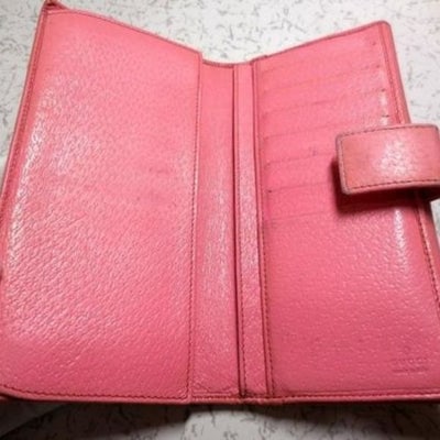 Gucci Pink Leather 'Eclipse' Style XL Gold Disk - 4