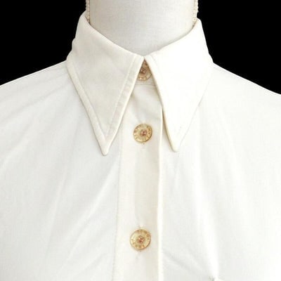 Fendi White With Ff Logo Pocket Button Down Blouse - 3