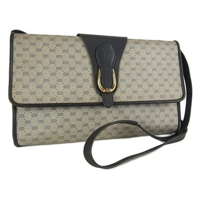 Gucci Horsebit Micro Guccissima Print Ctd Canvas Leather Two Way Blue Patent Gg Canvas Cross Body: * For sale is a Gucci, navy small G coated canvas fabric & leather, envelope top, shoulder bag or clutch with gold tone equestrian accents and removable strap! This two-way, mod, equestrian influe