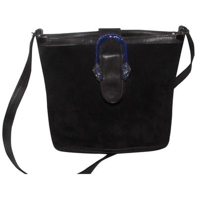 Gucci Dionysus Vintage Pursesdesigner Purses Brown Suede And Leather Satchel: ONE OF A KIND ICONIC GUCCI STYLE!! * For sale is an amazing, vintage, 1960's, mod, Gucci, original 'Dionysus', brown suede and leather, satchel style handbag with an amazing, engraved gold and blue en