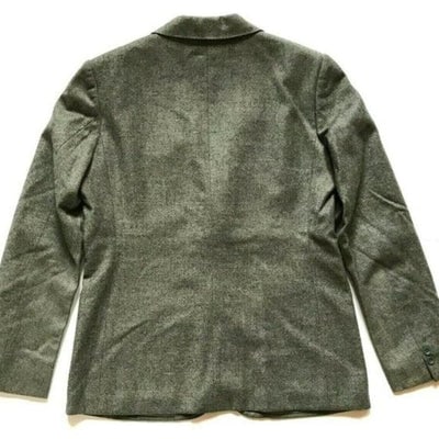 Burberry Prorsum, Heather Grey Wool, Size 12, Blazer - 2