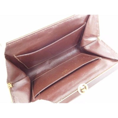 Gucci Chocolate Brown Leather Interlocking G Clutch - 2