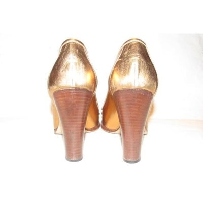 Gucci 'Marrakech' Gold Metallic Leather Equestrian - 3
