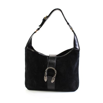 Gucci Black Leather Jackie Tigrette/Dionysus Hobo bag: For sale is a vintage, large, AMAZING, Gucci, Jackie 'Tigrette' style, black suede & leather, hobo style shoulder bag with amazing, engraved, tiger accents at the center, snap clasp! It is a uniqu