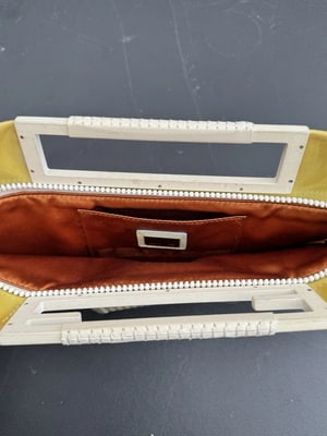 Fendi multicolor beaded python clutch with FF cut out handles - 3