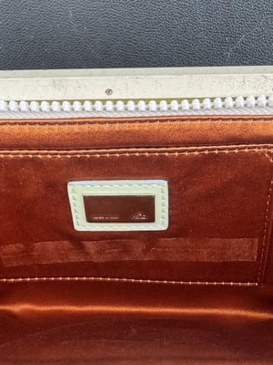 Fendi multicolor beaded python clutch with FF cut out handles - 4