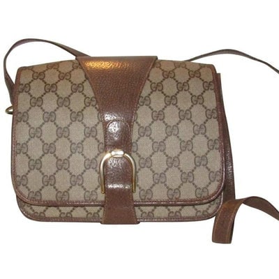 Gucci Horsebit Vintage Accessory Collection Brown Large G Logo Print (1 of 4)