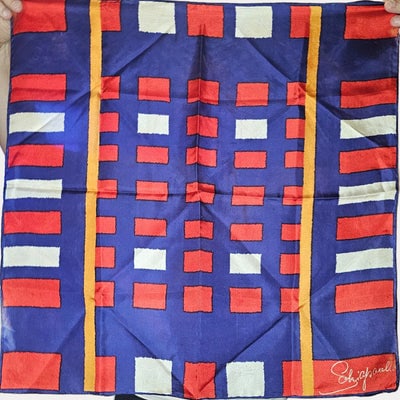 Schiaparelli amazing 1960s silk scarf with bold geometric print (1 of 3)