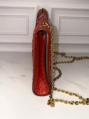 Ferragamo red python two way cross body - 4
