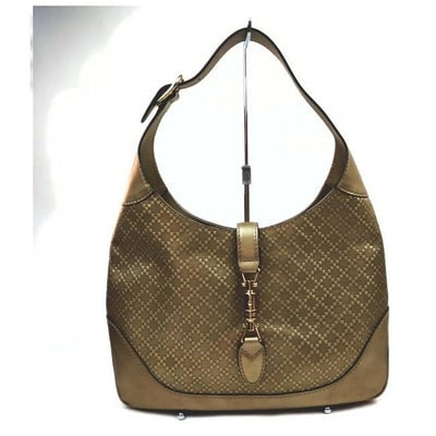 Gucci Metallic Gold Diamante Leather Jackie 1961 XL Hobo: For sale is a Gucci, XL two-way style 1961 Jackie Hobo bag, made in hard to find, metallic gold leather with a diamante print, gold piston closure, gold hardware, and a removable, shoulder strap! It i