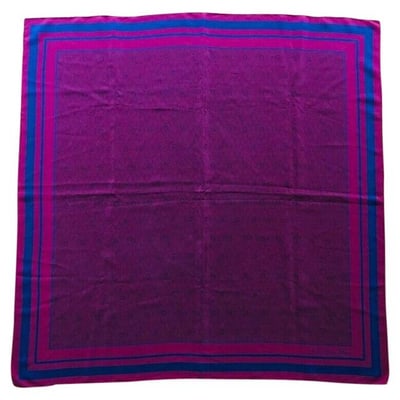 Dior Burgundy & Blue Honeycomb Print Silk Scarf: *** The color in the first photo is the most accurate. *** For sale is a RARE, Christian Dior, honeycomb print, 34" square, silk scarf in burgundy and blue! This scarf creates a perfect edgy, modern l