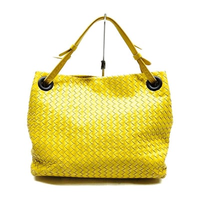 Bottega Veneta intrecciato yellow leather XL tote style purse: For sale is an amazing, Bottega Veneta, woven intrecciato yellow leather extra large, tote style purse with two handles, a zip pocket, and gunmetal hardware! This fabulous, rare piece from Bottega Ven