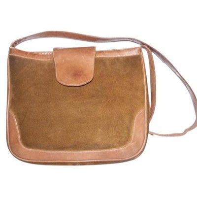 Gucci Vintage Brown Suede Camel Leather Hobo Bag (1 of 4)