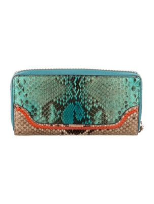 Gucci Blue Python Continental Wallet - 3