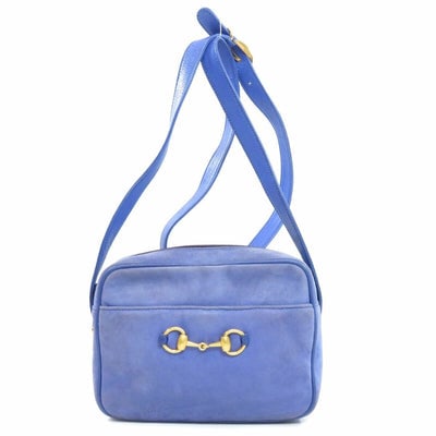 Tom Ford era Gucci, 1955 Horse-bit, cornflower blue leather and suede cross body or shoulder bag (1 of 4)