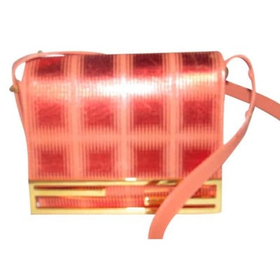 Fendi Textured Saddle Metallic Orange Op Art Print Leather Shoulder Bag: ONE OF A KIND STYLE! For sale is a Fendi, orange and metallic orange 1960's mod OP Art look print leather, envelope top, high-end bohemian, shoulder bag with two strap length settings, bold gold hardw