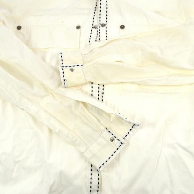 Fendi White Black Stitching Blouse - 4