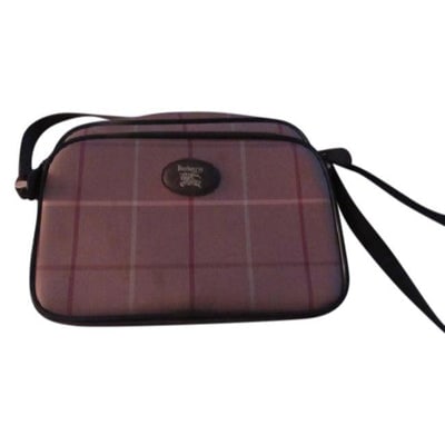 Burberry Vintage Pursesdesigner Purses Brown Leather And Early Multi Color Plaid Fabric Shoulder Bag (1 of 4)