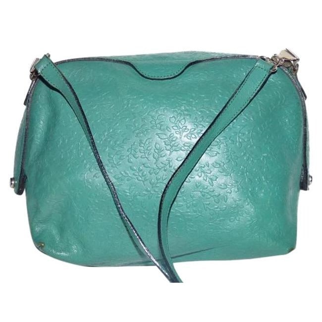 Furla Vintage Teal Floral Embossed Leather Cross Body Bag (1 of 12)