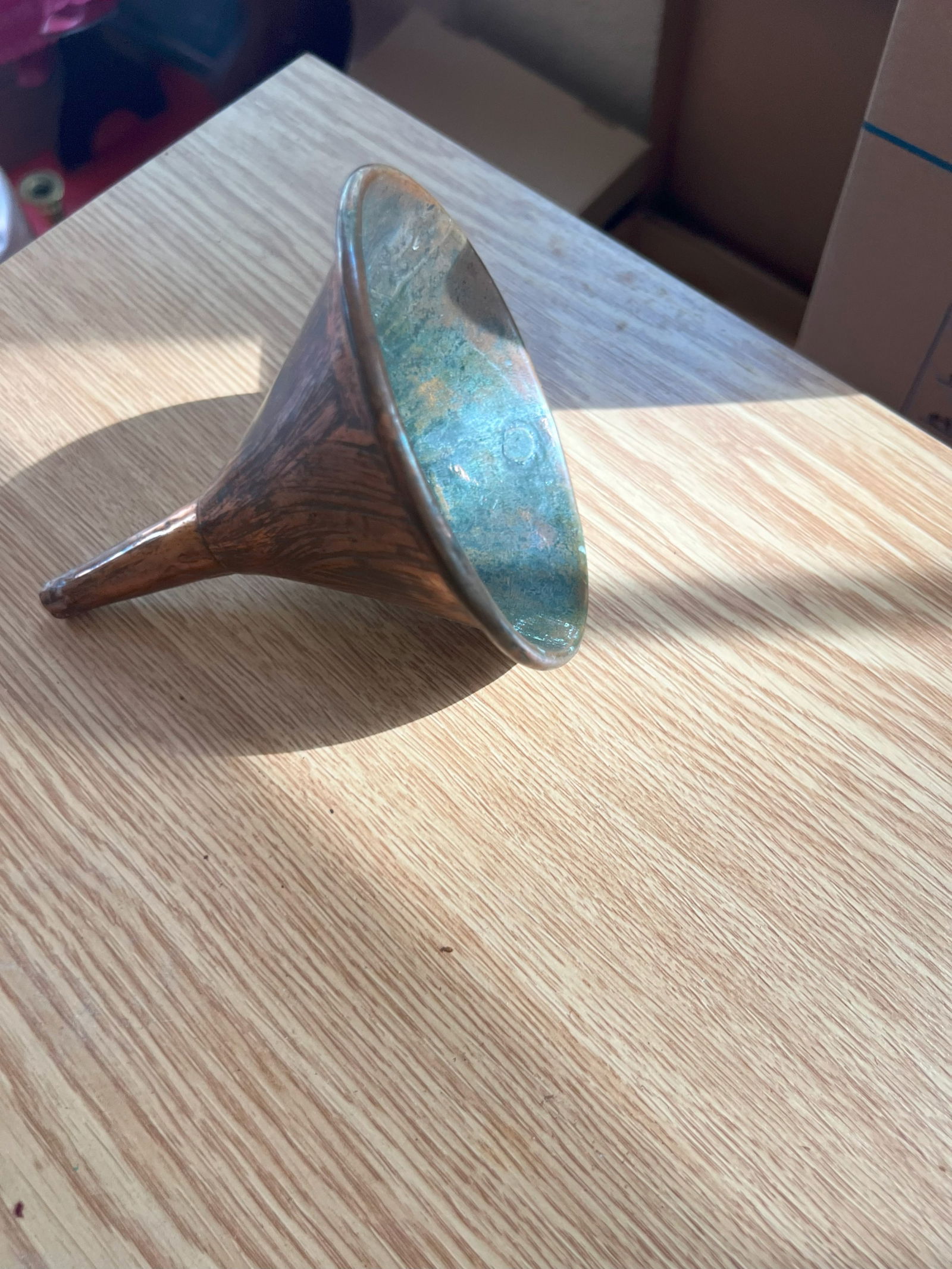 Antique copper funnel (1 of 1)