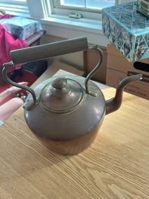 Vintage copper tea kettle
